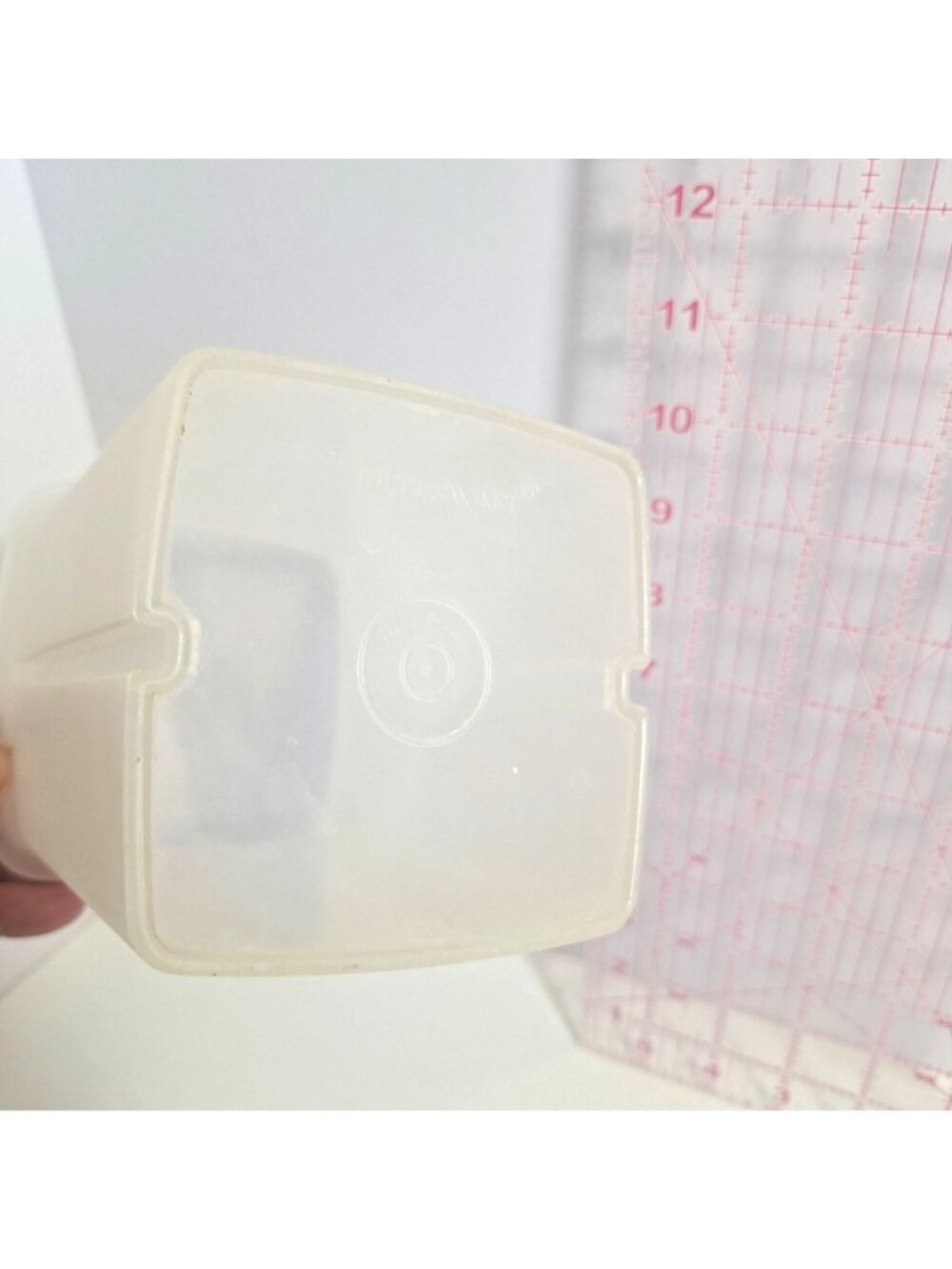Tupperware Square Round Containers Pickle Keeper Seafoam Mint Aqua Vintage - Picture 11 of 12